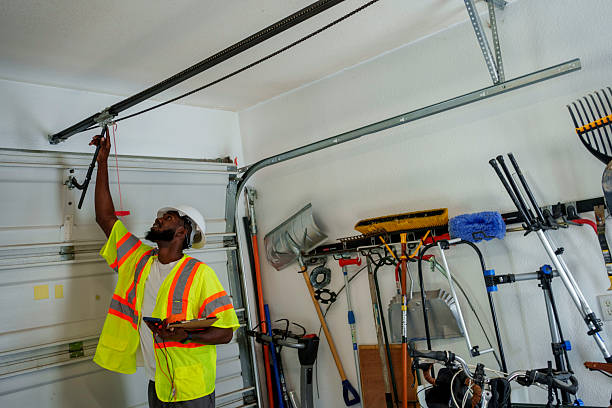 Professional Garage Door Panel Replacement technician working in Peabody, MA